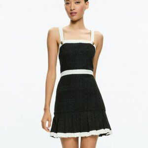 Alice + Olivia Black Tweed Dress (Clarine) NWT Sz 0